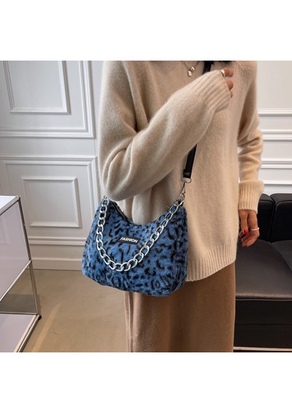 Kadın Pelüş Çanta Zincir Koltuk Altı Çantası (Yurt Dışından) modelleri
