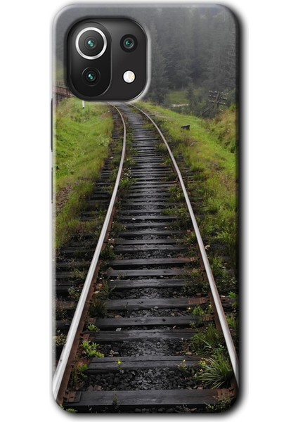 Xiaomi Mi 11 Kılıf Hd Desen Baskılı Arka Kapak + Esnek Nano Cam - Tren Yolu