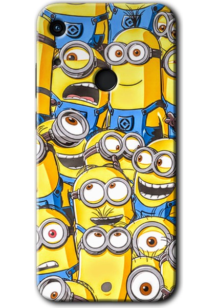 Huawei Y6S 2019 Kılıf Hd Desen Baskılı Arka Kapak - Minion Ordusu