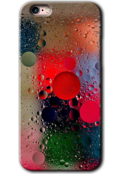iPhone 6s Plus Kılıf Hd Desen Baskılı Arka Kapak + Kırılmaz Cam - Wet Bubbles