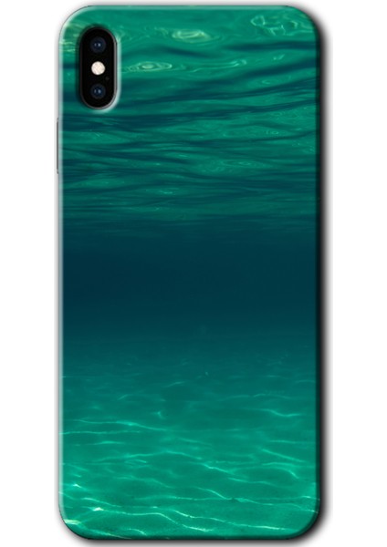 Apple iPhone x Kılıf Hd Desen Baskılı Arka Kapak + Esnek Nano Cam - Derin Deniz