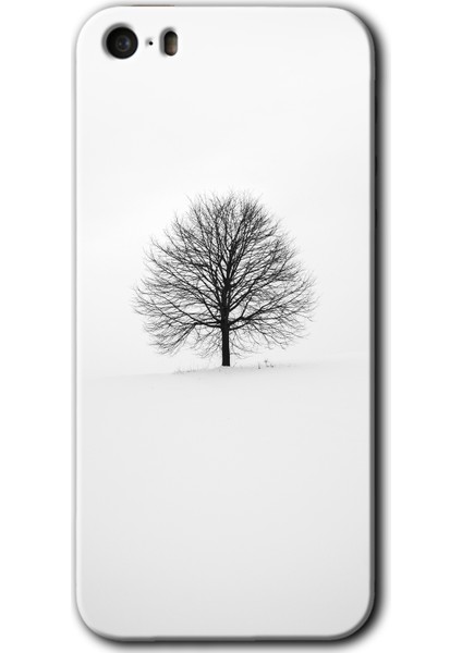iPhone 5s Kılıf Hd Desen Baskılı Arka Kapak - Alone Tree