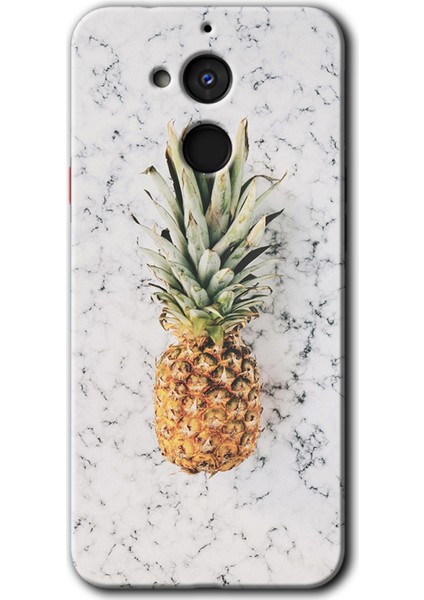 General Mobile Gm 8 Kılıf Hd Desen Baskılı Arka Kapak + Kırılmaz Cam - Ananas