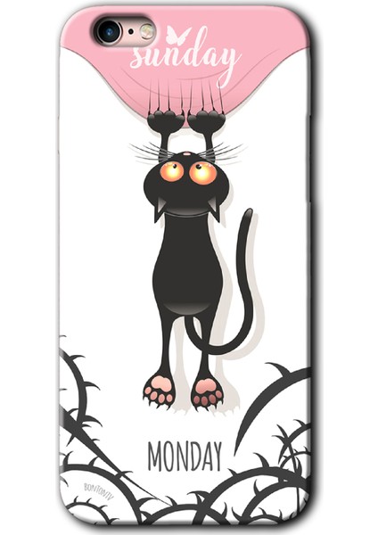 Apple iPhone 6s Kılıf Hd Desen Baskılı Arka Kapak + Kırılmaz Cam - Dark Sunday