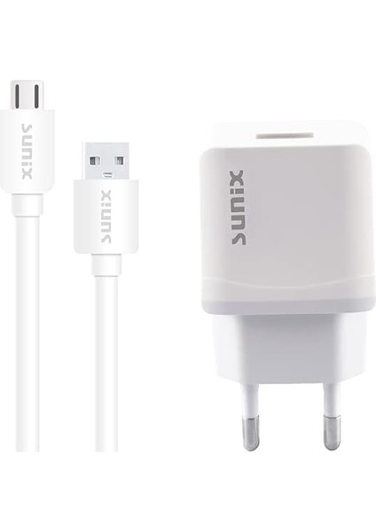 Sunix S220 Tek Çıkışlı Micro 2A Ev Şarj Al Set