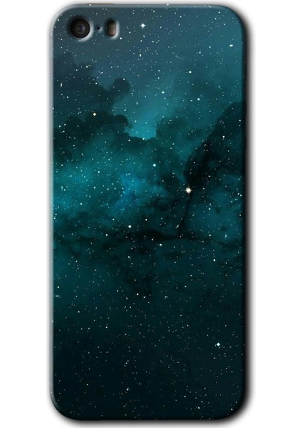 iPhone 5s Kılıf Hd Desen Baskılı Arka Kapak + Esnek Nano Cam - Yıldızlararası