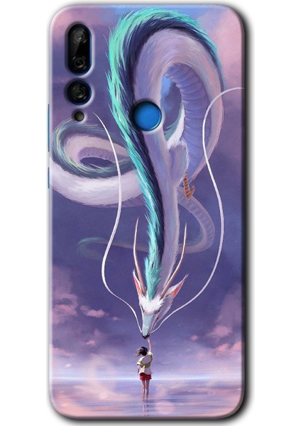 Huawei Y9 Prime 2019 Kılıf Hd Desen Baskılı Arka Kapak + Kırılmaz Cam - Dragon Snake