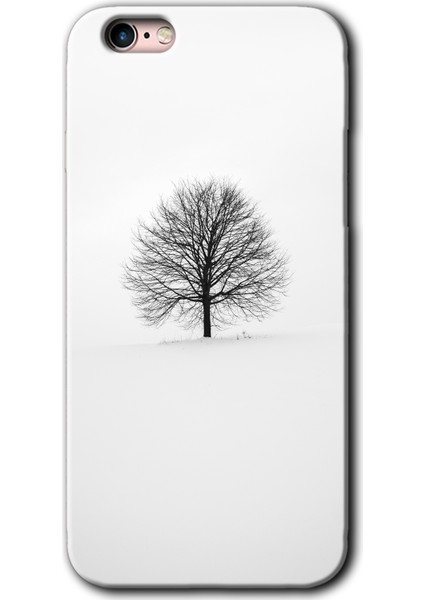 iPhone 6s Plus Kılıf Hd Desen Baskılı Arka Kapak + Kırılmaz Cam - Alone Tree