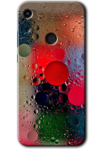 Huawei Y6S Kılıf Hd Desen Baskılı Arka Kapak + Kırılmaz Cam - Wet Bubbles