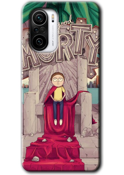 Redmi K40 Pro Kılıf Hd Desen Baskılı Arka Kapak + Kırılmaz Cam - Morty
