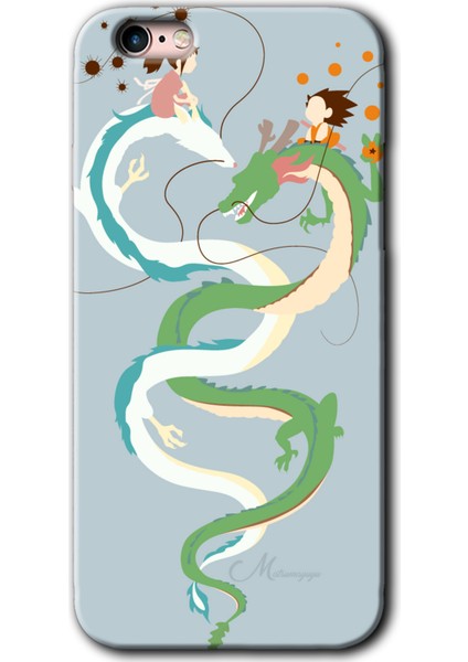 Apple iPhone 6s Kılıf Hd Desen Baskılı Arka Kapak + Kırılmaz Cam - Snake Friendship