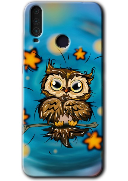 General Mobile Gm 10 Kılıf Hd Desen Baskılı Arka Kapak + Kırılmaz Cam - Owl Bird Stars