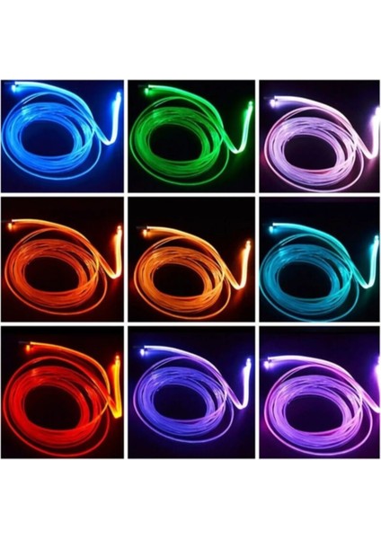 Araç Içi Atmosfer Ambiyans LED Neon Ip LED Rgb App Kontrollü 5 Parça Kontrol