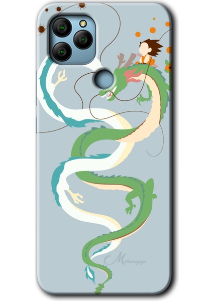 General Mobile Gm 22 Plus Kılıf Hd Desen Baskılı Arka Kapak + Kırılmaz Cam - Snake Friendship