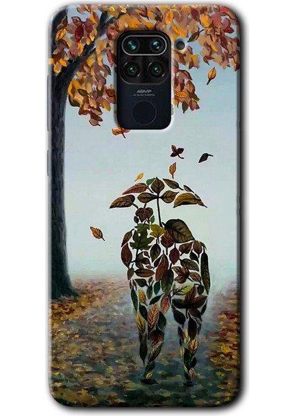 Redmi Note 9 Kılıf Hd Desen Baskılı Arka Kapak + Esnek Nano Cam - Doğadan Aşk