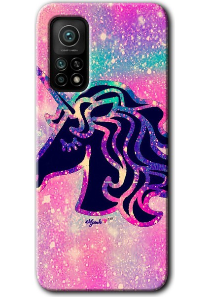 Xiaomi Mi 10T Pro Kılıf Hd Desen Baskılı Arka Kapak - Unicorn Kristal