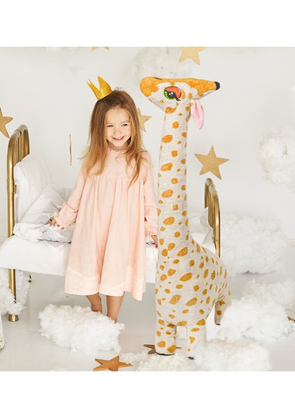 Büyük Yumuşak 100 cm Oyuncak Peluş Zürafa Uyku ve Oyun Arkadaşı