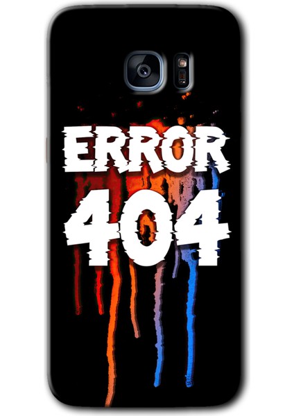 Galaxy S7 Edge Kılıf Hd Desen Baskılı Arka Kapak + Kırılmaz Cam - 404 Error