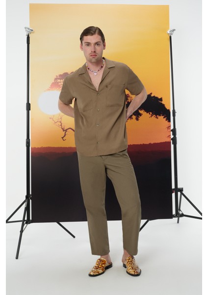 Oversize Fit Erkek Gömlek K.kol modelleri
