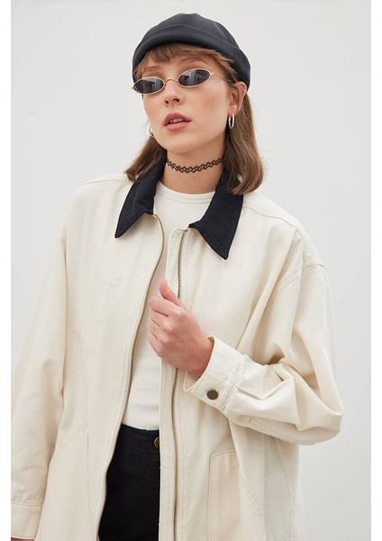 90S Ekru Gabardin Ceket