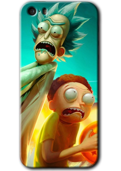 iPhone 5s Kılıf Hd Desen Baskılı Arka Kapak - Rick Morty