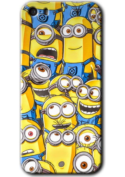 iPhone 5s Kılıf Hd Desen Baskılı Arka Kapak - Minion Ordusu