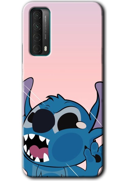 Huawei P Smart 2021 Kılıf Hd Desen Baskılı Arka Kapak + Esnek Nano Cam - Stitch