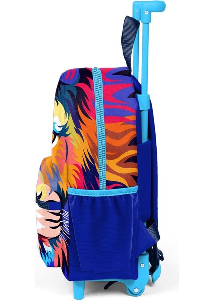 Minik Yuva Çekçekli Sırt Çantası Lacivert Saks Aslan Desenli Iki Bölmeli 24041 fiyatları