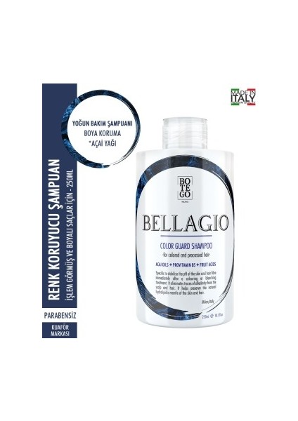 Bellagio Color Guard Renk Koruma Şampuanı 250 ml Işlem Görmüş Boyalı Saçlar