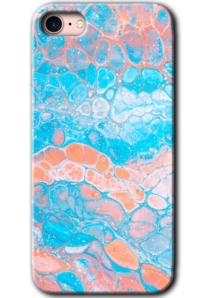 Apple iPhone Se 2020 Kılıf Hd Desen Baskılı Arka Kapak + Esnek Nano Cam - Bubbles 1