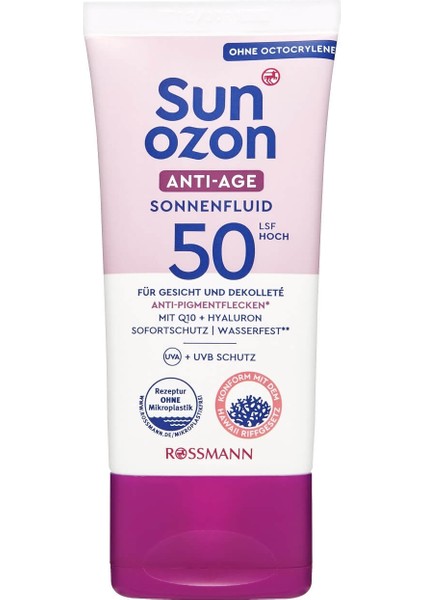 Güneş Koruyucu Yüz Kremi Anti-Age Spf 50 50 Ml