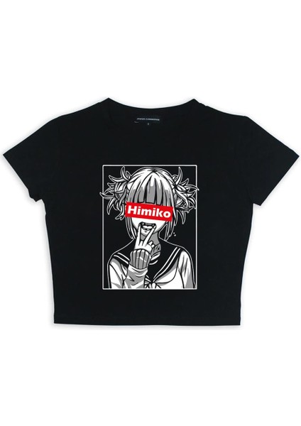 Himiko Toga Portrait Baskılı Siyah Crop