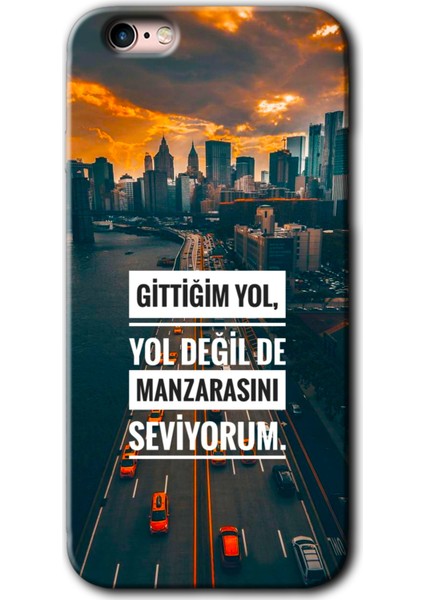 Apple iPhone 6 Plus Kılıf Hd Desen Baskılı Arka Kapak + Kırılmaz Cam - Manzara Seviyorum