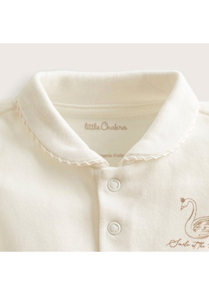 Little Swan Yenidoğan Bebe Yaka Body Ekru fiyatları