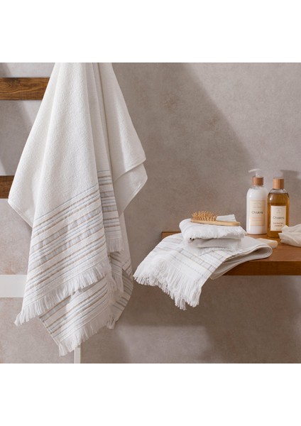 Derin El Havlusu 30 x 50 cm Beyaz - açık Mavi fiyatları