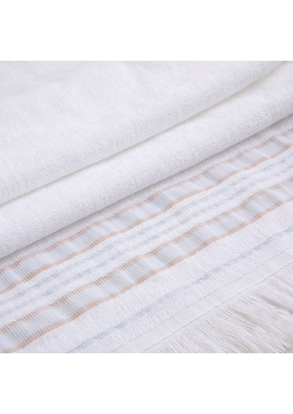 Derin El Havlusu 30 x 50 cm Beyaz - açık Mavi indirimleri