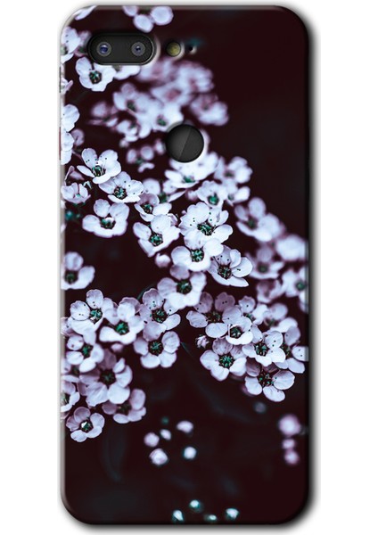 General Mobile Gm 9 Pro Kılıf Hd Desen Baskılı Arka Kapak + Esnek Nano Cam - Beyaz Çiçek