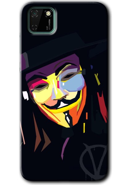 Huawei Y5P Kılıf Hd Desen Baskılı Arka Kapak + Kırılmaz Cam - Vendetta