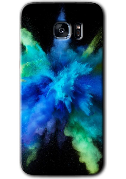 Galaxy S7 Edge Kılıf Hd Desen Baskılı Arka Kapak + Kırılmaz Cam - Karışım 1