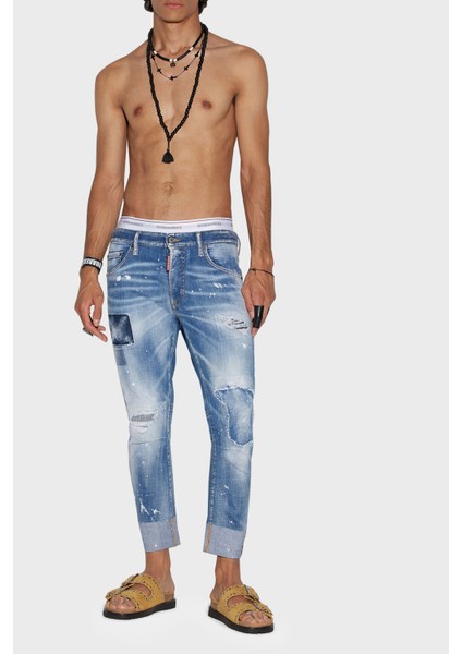 Cool Guy Streç Pamuklu Yırtık Detaylı Slim Fit Jeans Erkek Kot Pantolon S74LB1252 S30342 470