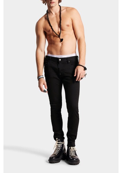 Skater Streç Pamuklu Normal Bel Slim Fit Jeans Erkek Kot Pantolon S74LB1282 S30730 900