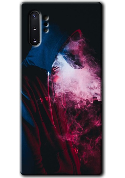 Galaxy Note 10 Plus Kılıf Hd Desen Baskılı Arka Kapak + Esnek Nano Cam - Smoke-Man