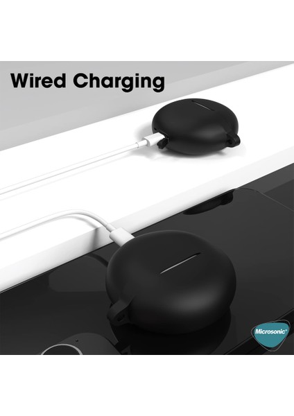 Oppo Enco Buds 2 Mat Silikon Kılıf Koyu Yeşil