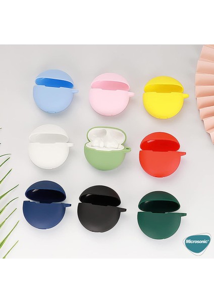 Oppo Enco Buds 2 Mat Silikon Kılıf Koyu Yeşil