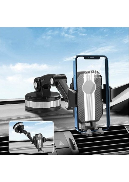 Telefon Tutucu Vantuz Braketi Araç Içi Navigasyon Desteği Gösterge Paneli Ön Cam 2'si 1 Arada Telefon Tutucu (Yurt Dışından)