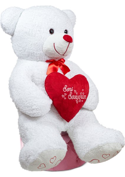 Harika Peluş 140 cm Dev Bobo Seni Seviyorum Kalpli Sevgiliye Özel fırsatları