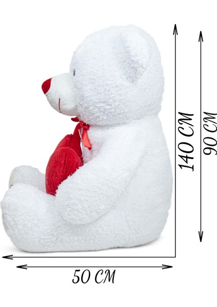 Harika Peluş 140 cm Dev Bobo Seni Seviyorum Kalpli Sevgiliye Özel indirimleri