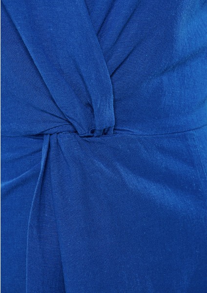 Kadın Keten Karışımlı Büzgü Detaylı Elbise 1310277-70894 indirimleri