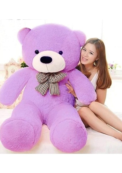Papyonlu Sevimli Büyük Peluş Ayıcık, 130 cm - % 100 Yerli