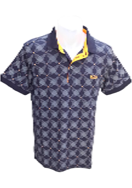 Erkek Lacivert Polo Yakalı Yakası Düğmeli Kısa Kollu Pamuklu Tişört Etp-Bsçç modelleri